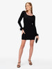 Elisa Mini Long Sleeve Feather Dress