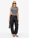 Millie Faux Leather Cargo Joggers