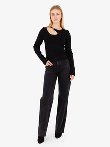  Louisa Chain Black Knit Top