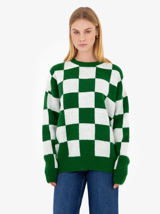 Emma Oversized Checker Sweater