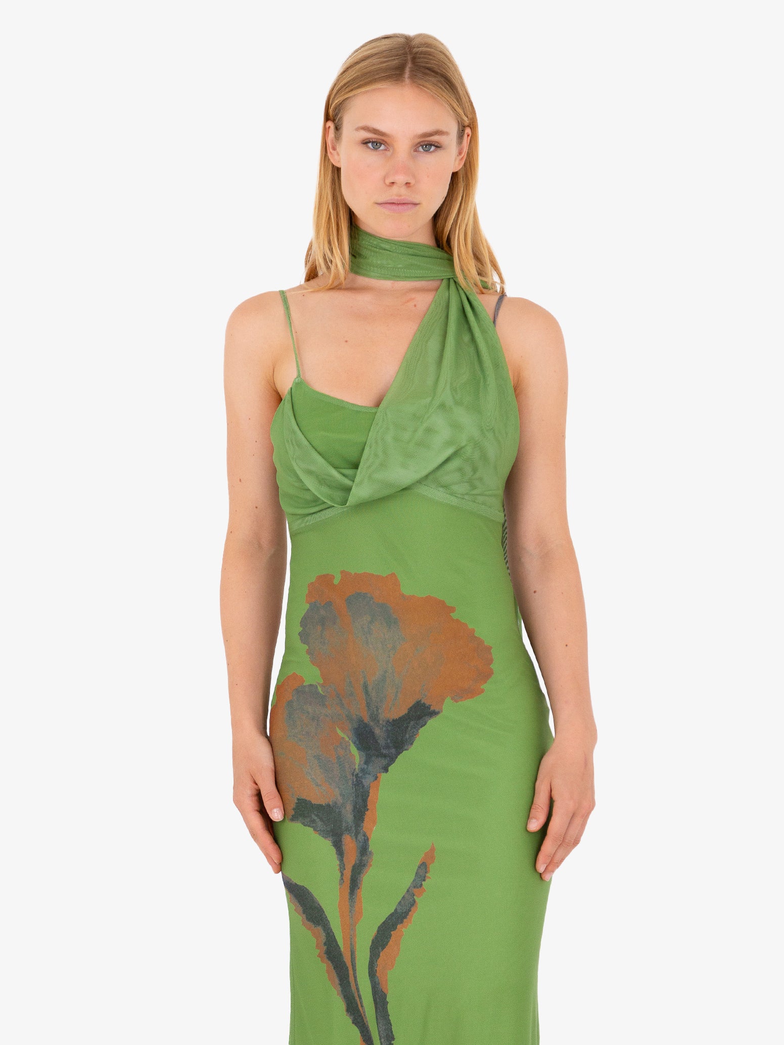 Turquoise Floral Dress Set main image 1