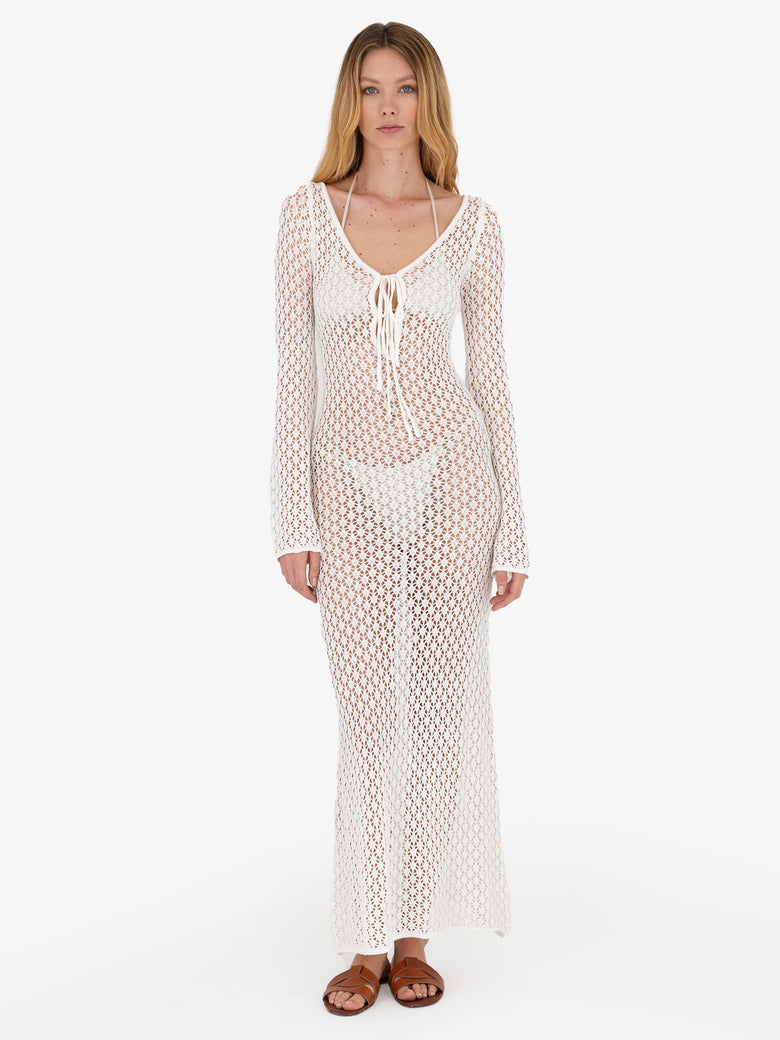 Mina Crochet Long Sleeve Dress