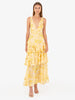 Cara Cross Back Maxi Yellow Dress