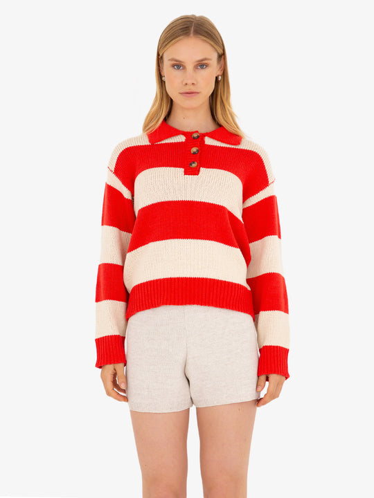 Dua Striped Rugby Sweater