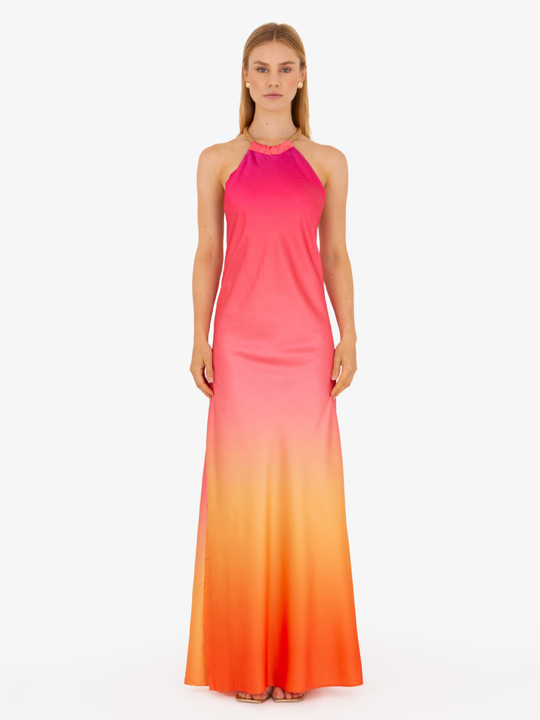 Mabel Ombre Maxi Pink Dress