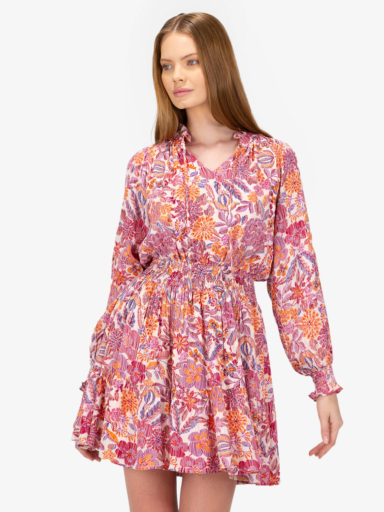 Cayla Long Sleeve Floral Mini Dress