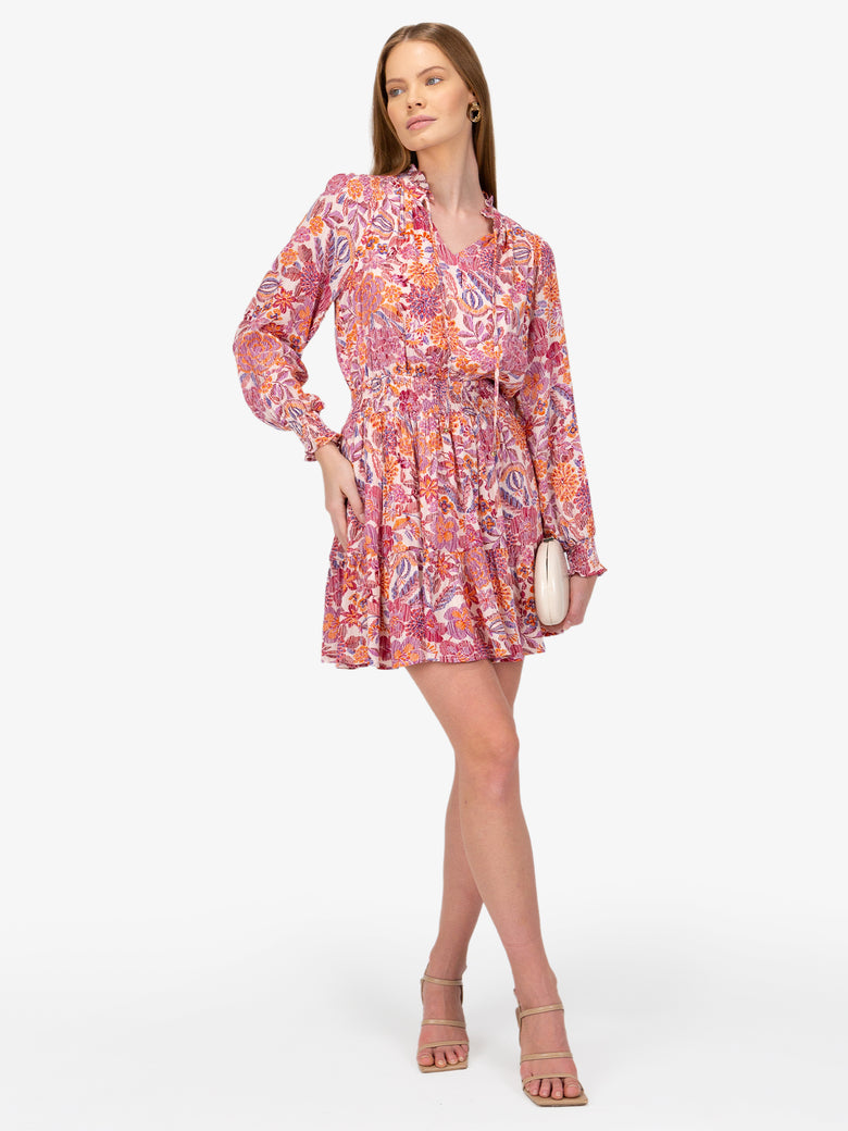 Cayla Long Sleeve Floral Mini Dress