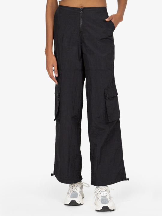 Amal Black Parachute Pants