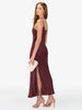 Nana Wine Satin Slip Dress