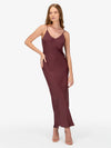 Nana Wine Satin Slip Dress