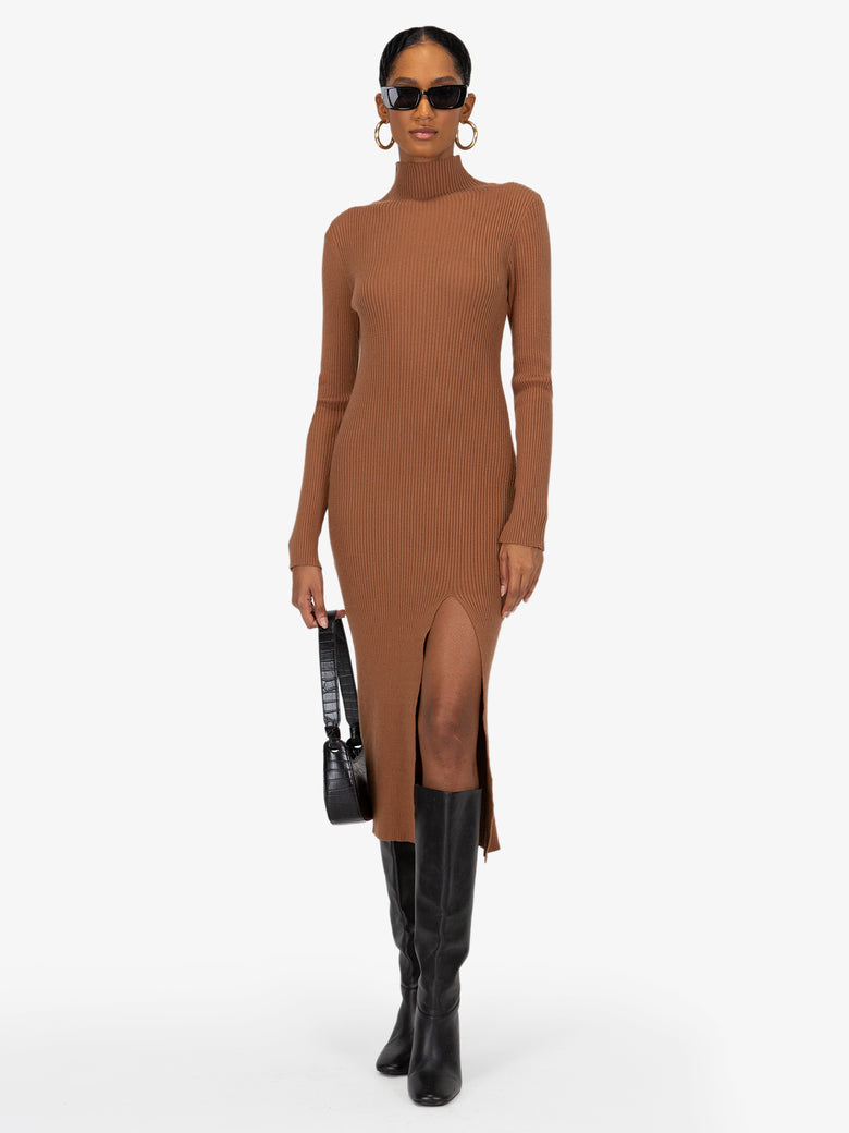 Wayne Sweater Camel Dress