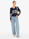 Akia Striped Navy Sweater