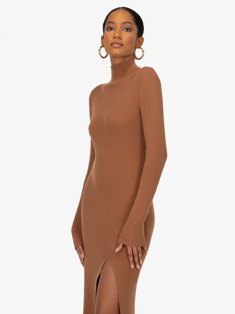 Wayne Sweater Camel Dress