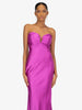 Anna Satin Strapless Maxi Dress