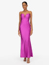 Anna Satin Strapless Maxi Dress