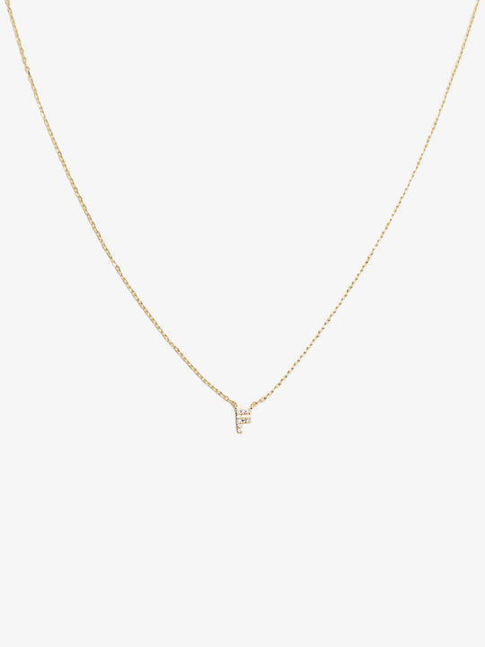 Initial Necklace "F"
