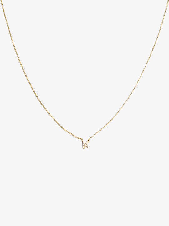 Initial Necklace "K"
