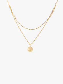  Ghalia Two Strands & Happy Face Pendant Necklace