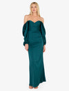 Florence Off Shoulder Emerald Gown