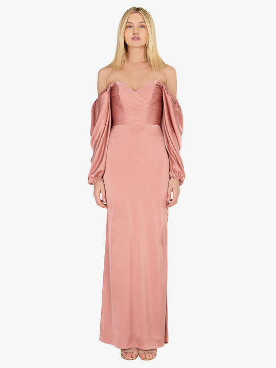 Florence Off Shoulder Rose Gown