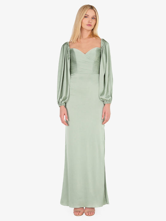 Florence Off Shoulder Sage Gown