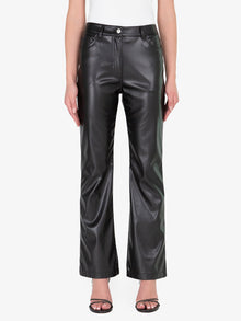  Mara Black Faux Leather Pants