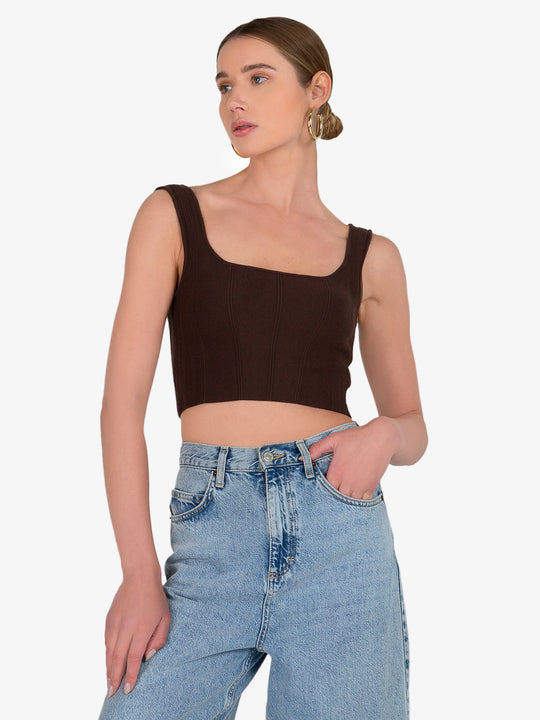 Emma Brown Crop Top
