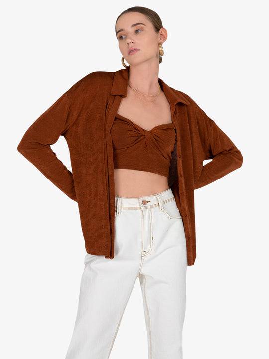 Rylee Rust  Knit  Shirt & Top