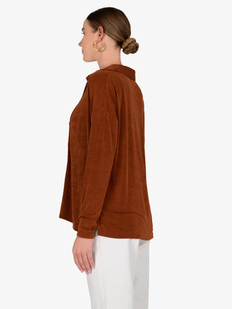 Rylee Rust  Knit  Shirt & Top